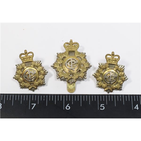 #396 CANADIAN POSTAL CORPS CAP BADGE COLLAR BADGE