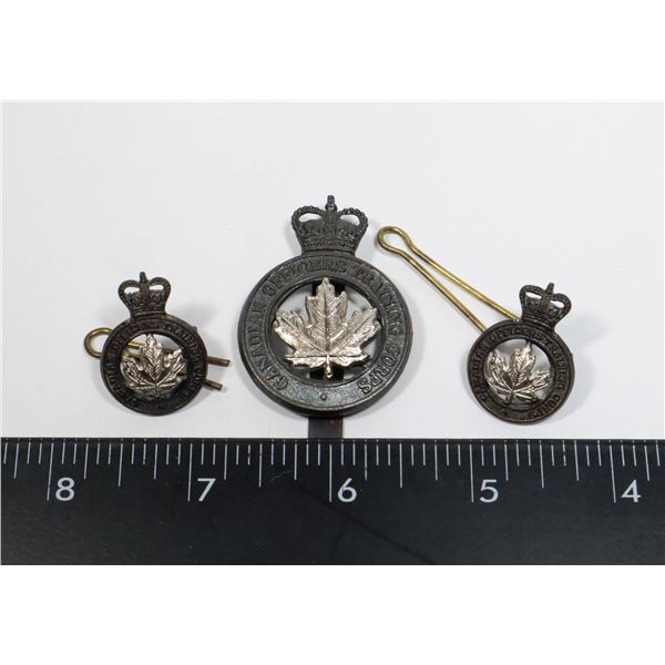 #399 CANADIAN OFFICERS TRAINING CORPS CAP BADGE
