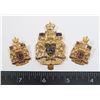 Image 1 : #400 CANADIAN COAT OF ARMS CAP BADGE + COLLAR