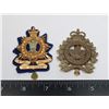 Image 1 : #406 2 CAP BADGES ROYAL REGIMENT OF CANADA LAKE
