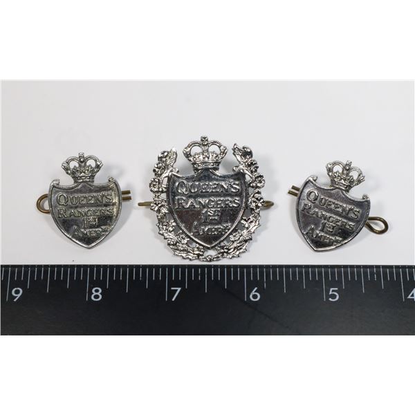#408 QUEEN'S YORK RANGERS CAP BADGE AND COLLAR