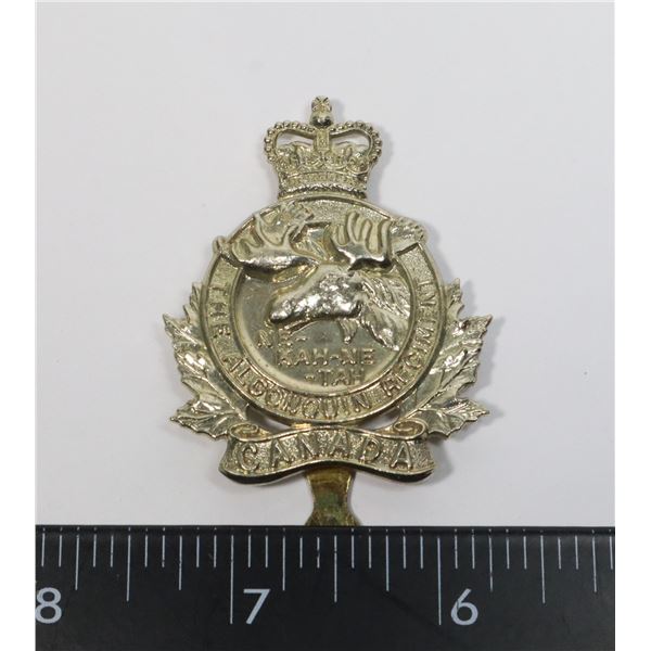 #409 ALGONQUIN REGIMENT CAP BADGE CANADA MOOSE