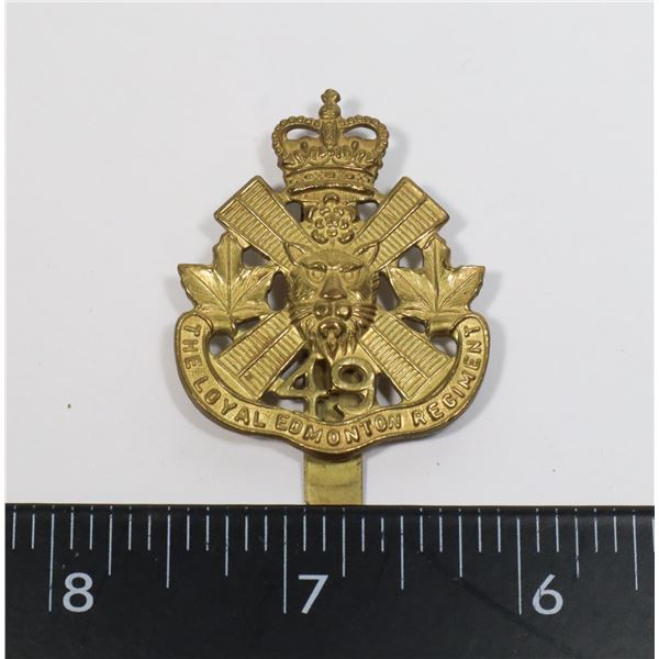 #417 LOYAL EDMONTON REGIMENT CAP BADGE COLD WAR