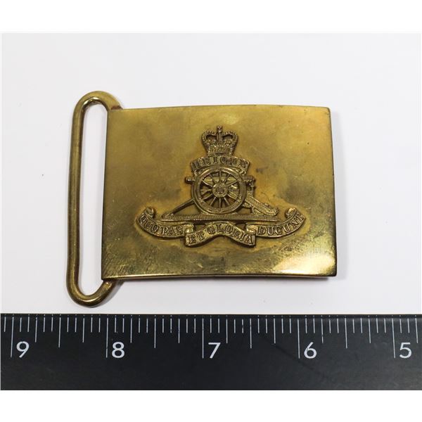 #419 ROYAL CANADIAN ARTILLERY BRASS BELT BUCKLE