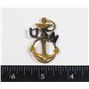 Image 1 : #436 WW2 UNITED STATES NAVY USN BADGE PIN ANCHOR