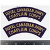 Image 1 : #468 PAIR ROYAL CANADIAN ARMY CHAPLAIN CORPS