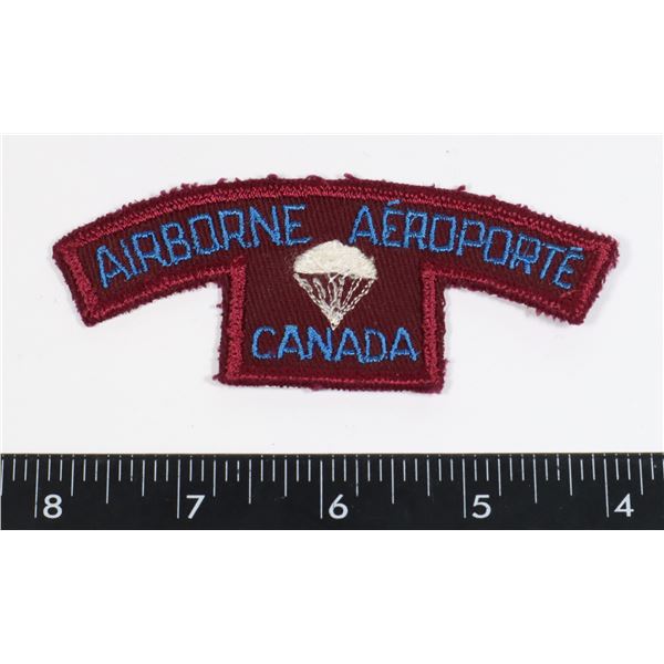 #482 MILITARY AIRBORNE CANADA CLOTH UNIFORM PATCH