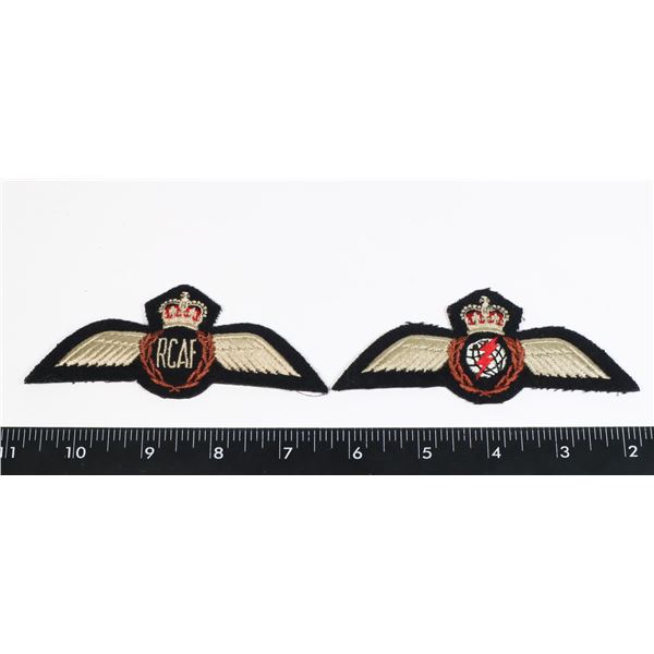 #484 PAIR RCAF PADDED PILOT WINGS ROYAL CANADIAN