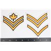 Image 1 : #495 LOT OF 3 CANADIAN MILITARY CHEVRON INSIGNIA