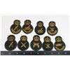 Image 1 : #503 LOT OF 9 CANADA MILITARY TRADE BADGES MORTAR