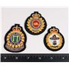 Image 1 : #505 LOT OF 3 CANADIAN MILITARY CAP BADGE CLOTH