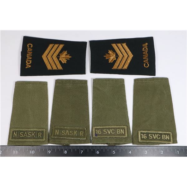 #509 3 PAIRS CANADIAN SHOULDER BOARDS 16 SVC BN