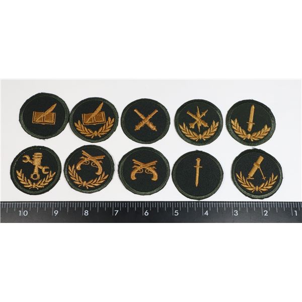 #510 LOT OF 10 CANADIAN MILITARY INSIGNIA MORTAR