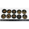 Image 1 : #510 LOT OF 10 CANADIAN MILITARY INSIGNIA MORTAR