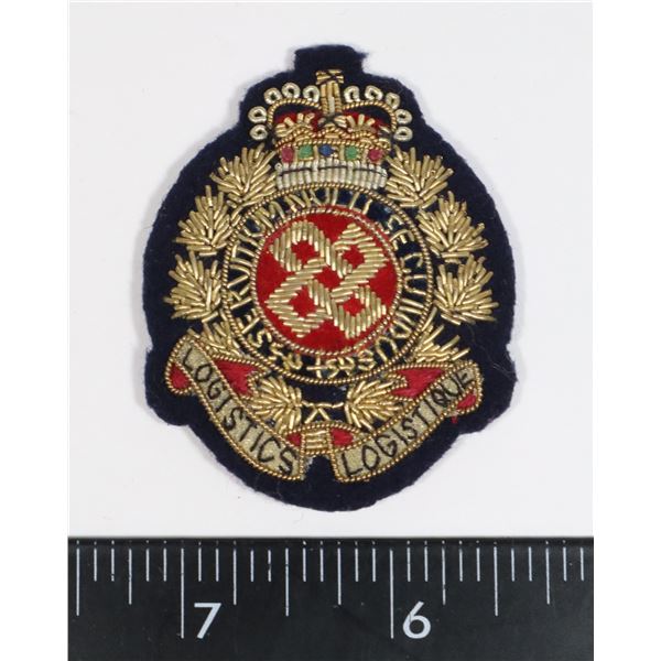 #511 GOLD WIRE CANADIAN LOGISTICS CAP BADGE