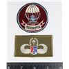 Image 1 : #514 LOT OF 2 PARATROOPER AIRBORNE CLOTH INSIGNIA