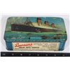 Image 1 : #1390 VINTAGE BENSON TOFFEE TIN QUEEN MARY SHIP