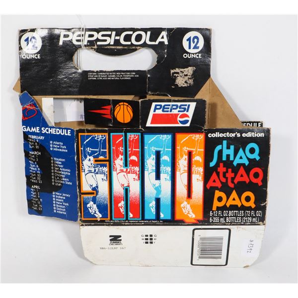 #1392 PEPSI SHAQU ATTAQ PAQ 1992-93 PEPSI PACK