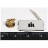 Image 1 : #1410 INTERNATIONAL HARVESTER KNIFE + CUFFLINK