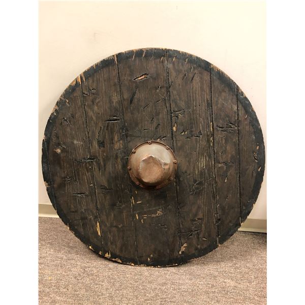 Hand Crafted Vintage Wooden Viking Shield