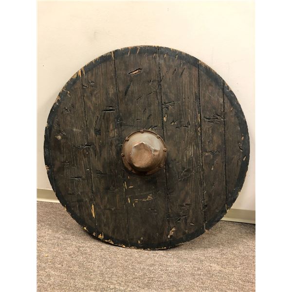 Hand Crafted Vintage Wooden Viking Shield