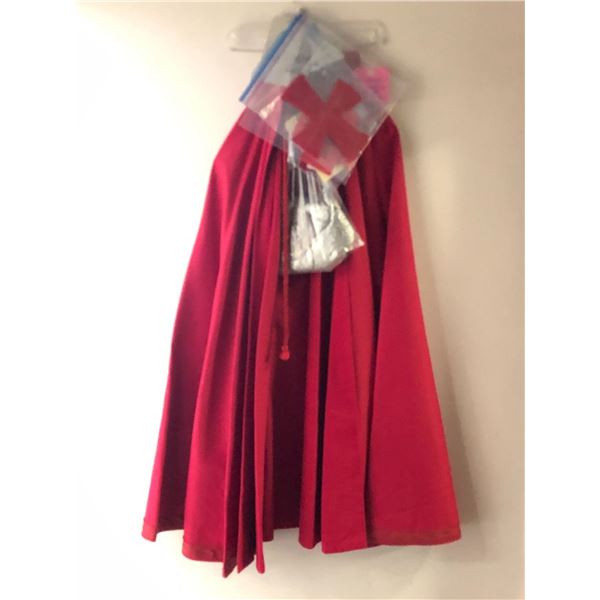 Screen Worn Knight Red Cape