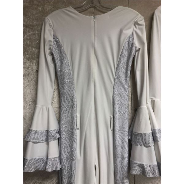 White & Silver 1970's jumpsuit x2