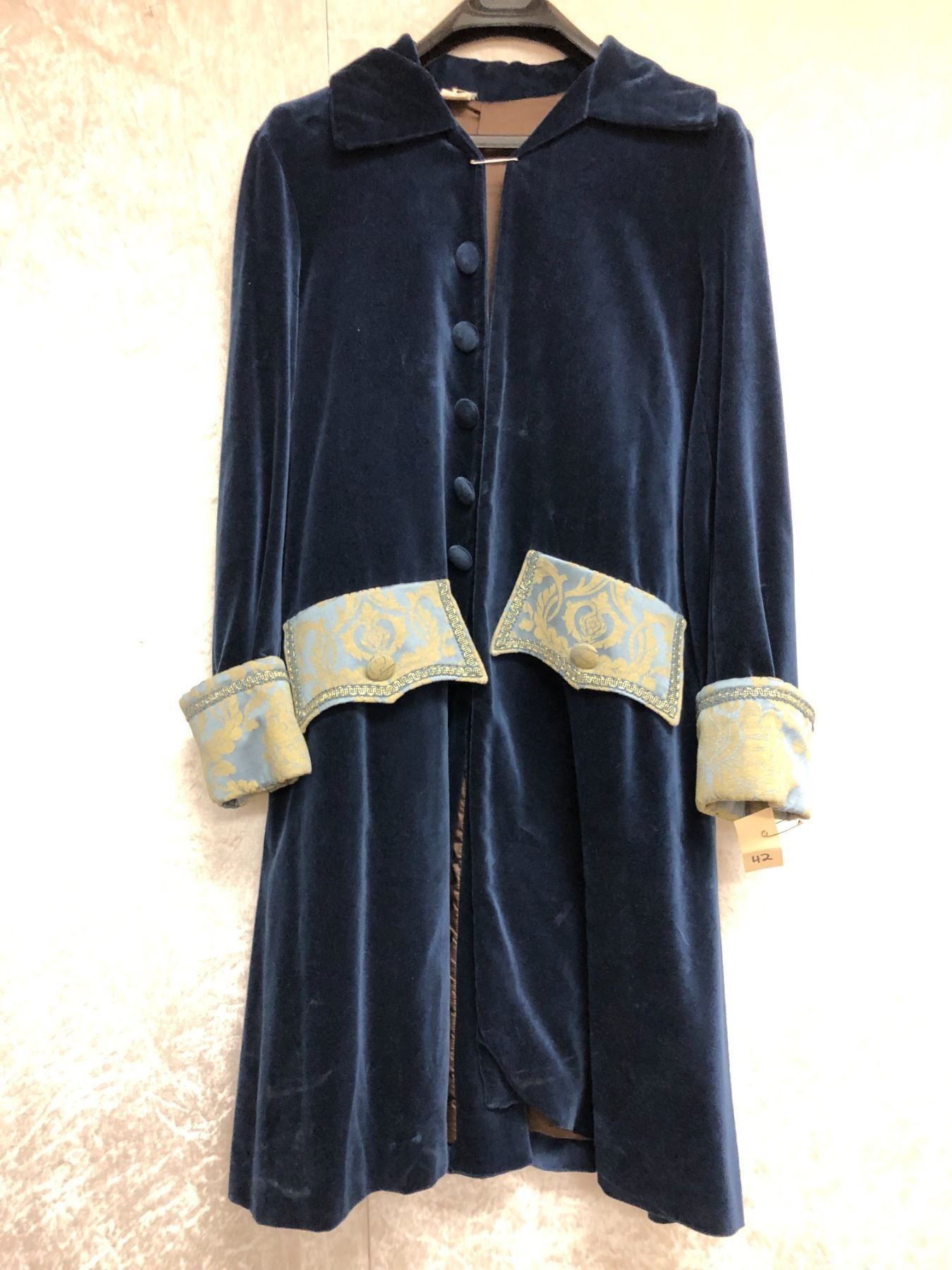 Blue velvet coat