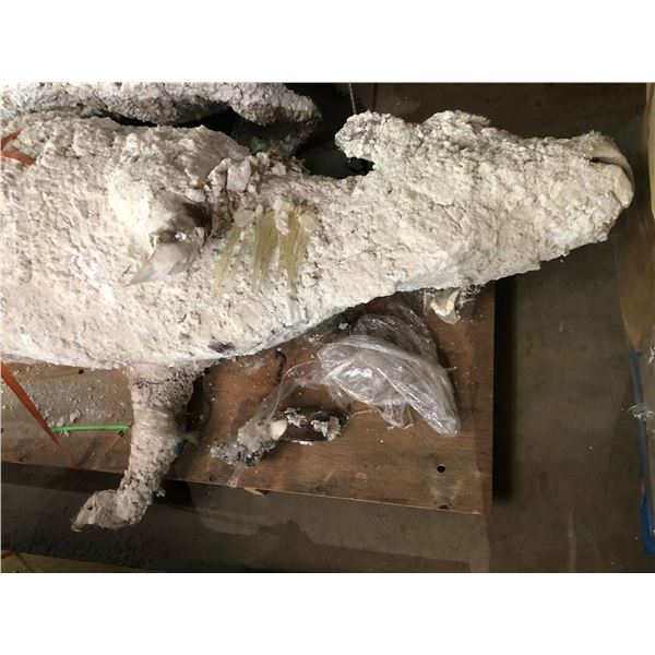 Lifesize frozen prop cow
