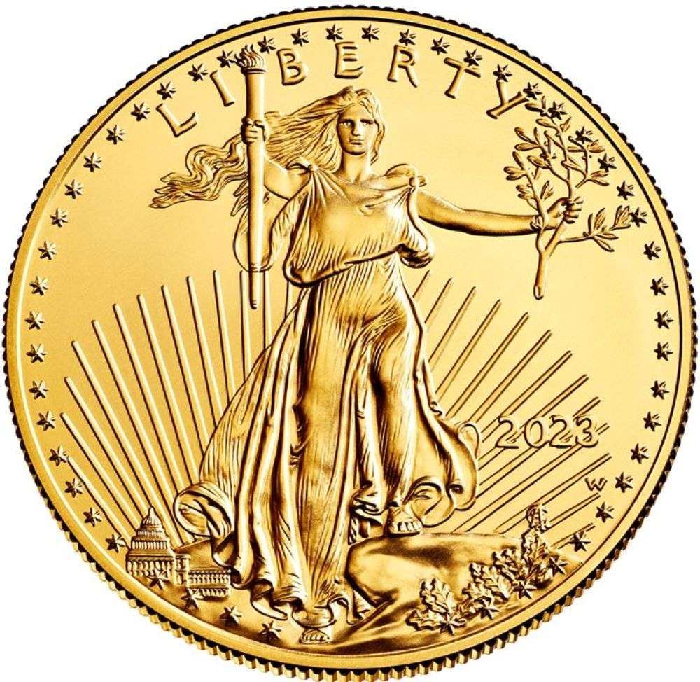 (5) 2023 American $50 Gold 1 oz Eagle