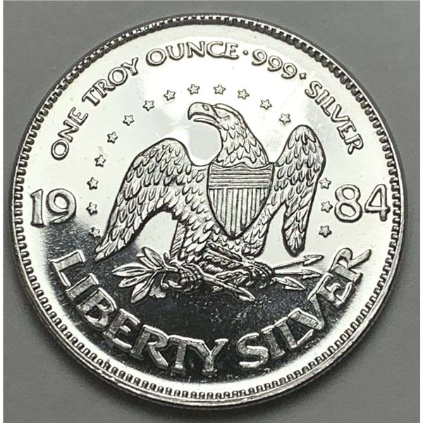 1984 A-Mark "Life Liberty Happiness" Proof 1 ozt .999 Silver