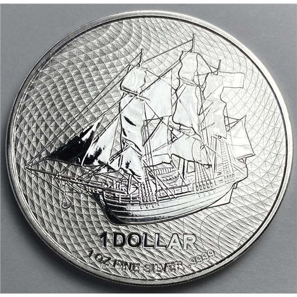 2023 Cook Islands Bounty Sailing Ship 1 ozt .9999 Silver Dollar