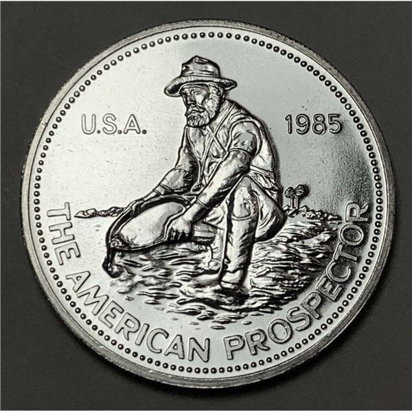 1985 Engelhard The American Prospector 1 ozt .999 Silver