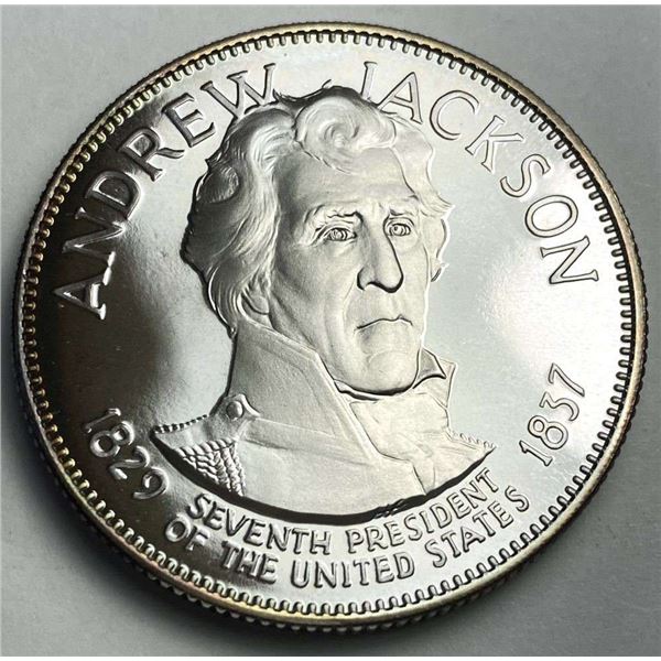 Andrew Jackson 7th President Of The United States Proof Sterling Silver 1 ozt