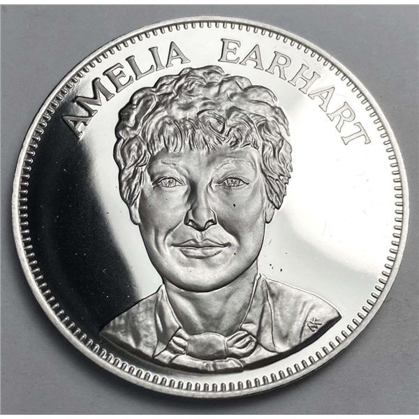 1975 Gallery Of Great Americans "Amelia Earhart" Proof Sterling Silver