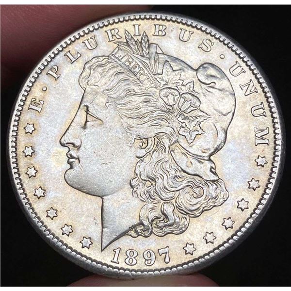 1897-S Morgan Silver Dollar AU58