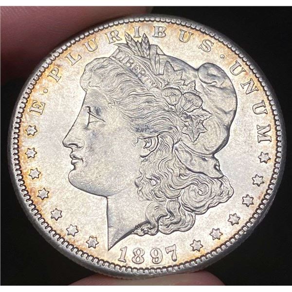 1897-S Morgan Silver Dollar AU58