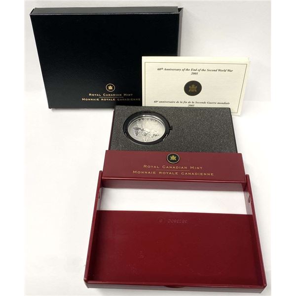 2005 Canada $5 Silver 60th Anniversary Of The End Of The 2nd World War