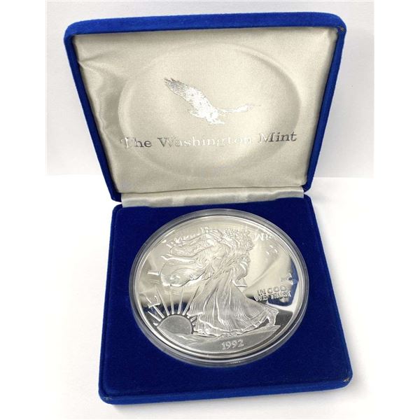 Giant Half Pound 1992 American Eagle Design Proof .999 Silver