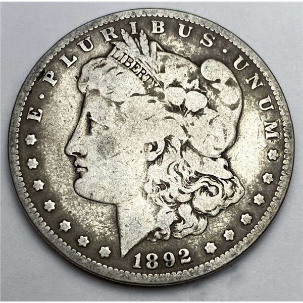 1892-S Morgan Silver Dollar VG