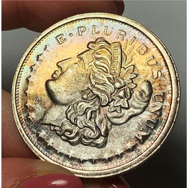 Toned Morgan Design 1 ozt .999 Silver Trade Unit