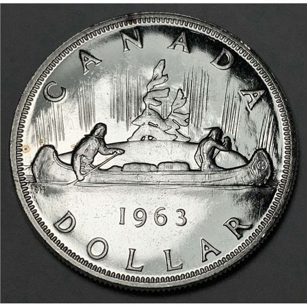 1963 Canada 80% Silver Proof Dollar
