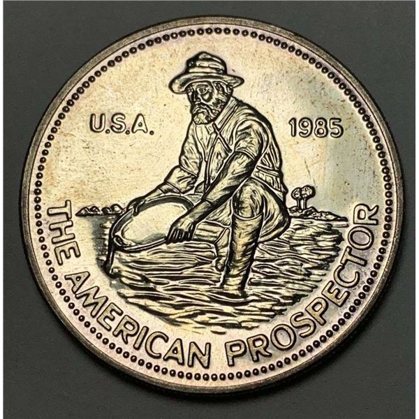 1985 Engelhard The American Prospector 1 ozt .999 Silver