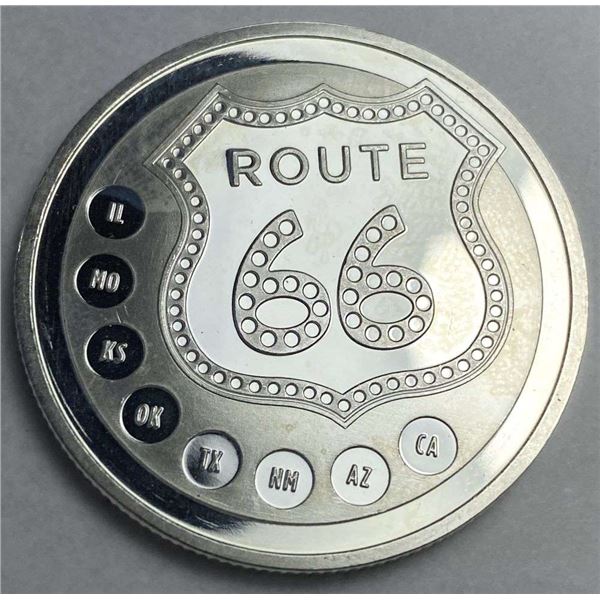 Route 66 "Get Your Kicks" 1 ozt .999 Silver