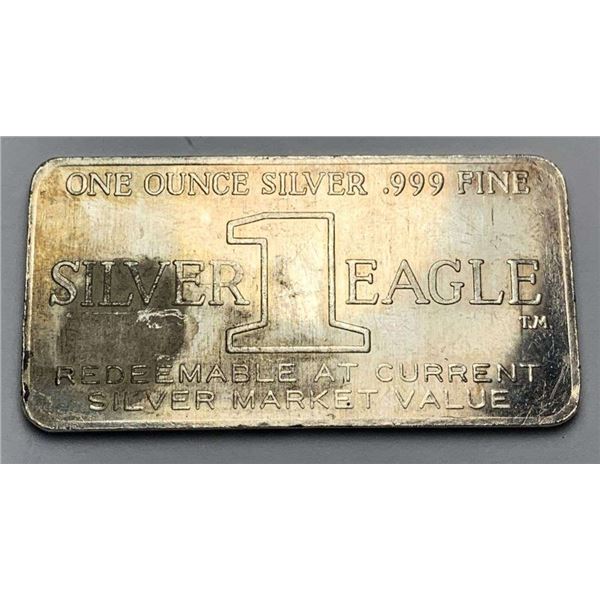 1971 T.M. Silver Eagle 1 ozt .999 Silver Bar