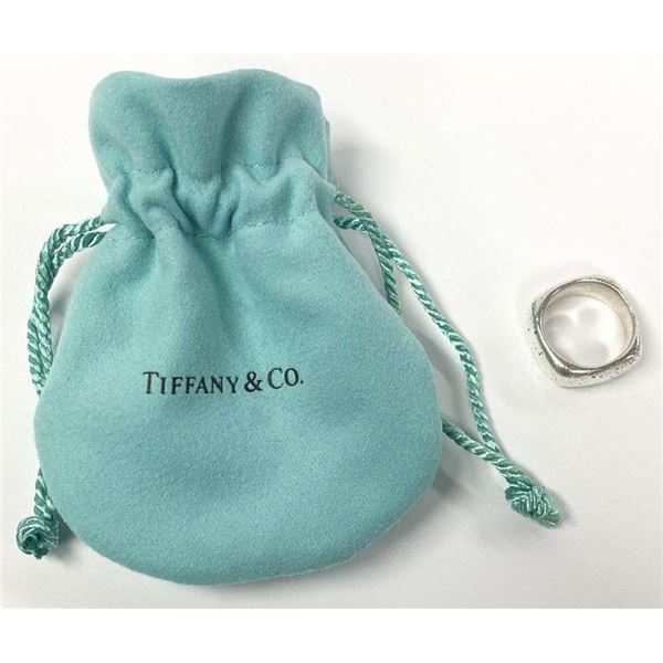 Tiffany & Co. 2003 Square Cushion Ring .925 Sterling Silver