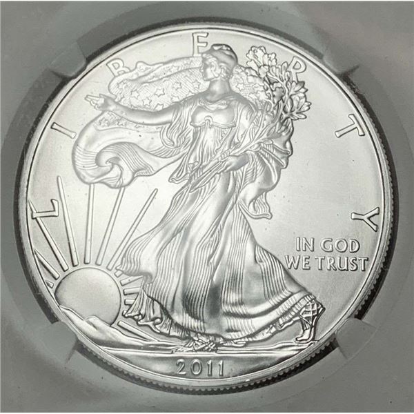 2011 American Silver Eagle NGC MS70 25th Anniversary Early Releases
