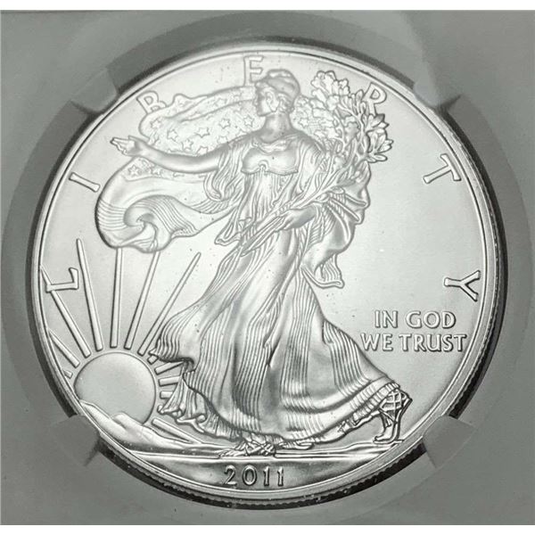 2011 American Silver Eagle NGC MS70 25th Anniversary Early Releases