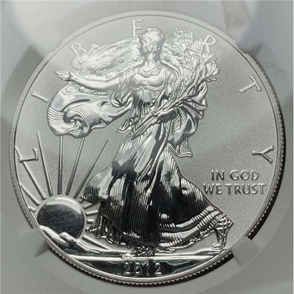 2012-S American Silver Eagle NGC Reverse PF69