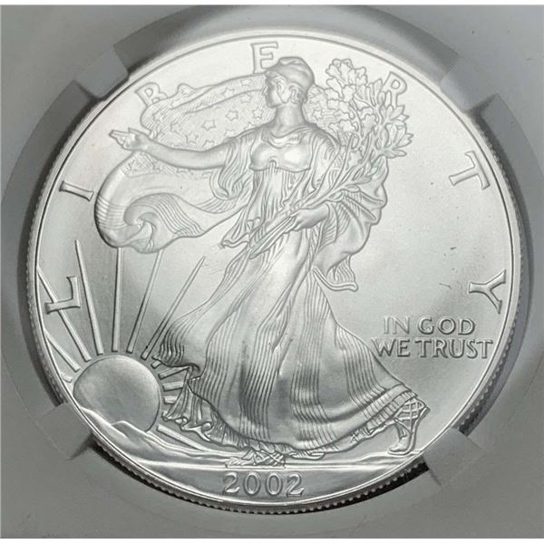 2002 American Silver Eagle NGC MS70